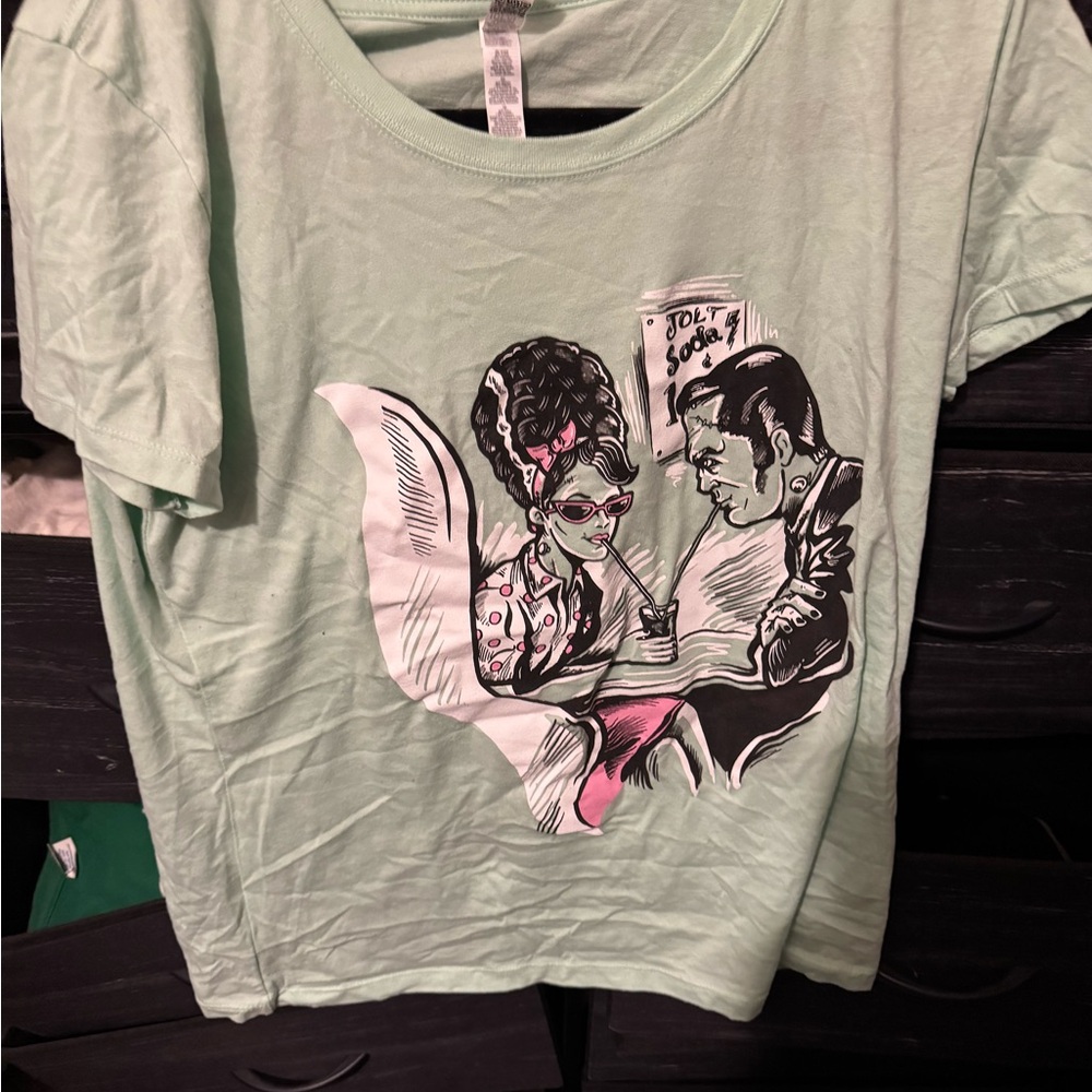 Vintage Mint Green Graphic Tee NWOT